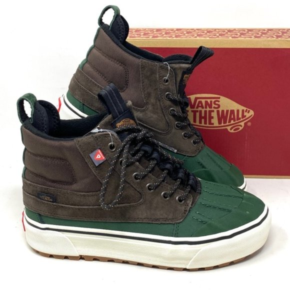 VANS Sk8-Hi Del Pato MTE-2 Shoe Brown Green Suede Women's Size Boots VN0A5JMNBGS - Picture 3 of 10